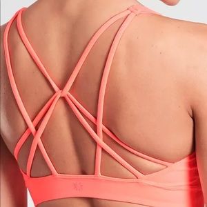 Athleta Solace Bra A-C Strappy Sports Bra Large